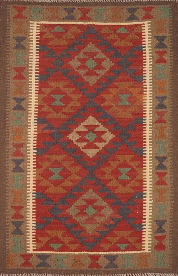 Geometric Kilim Oriental Area Rug 3x5
