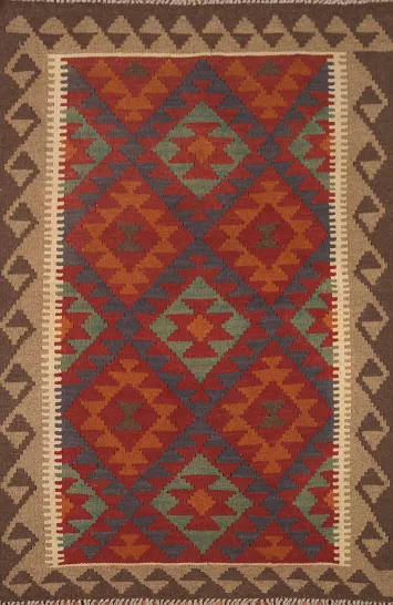 Reversible Kilim Oriental Area Rug 3x5