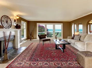 Vegetable Dye Signed Yazd Persian Large Rug 10x16