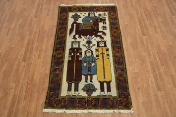 Unique Artisan Persian Rug Celebrating Heritage with Dynamic Historical Motifs 4x7