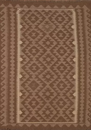 Reversible Wool Kilim Oriental Area Rug 5x7