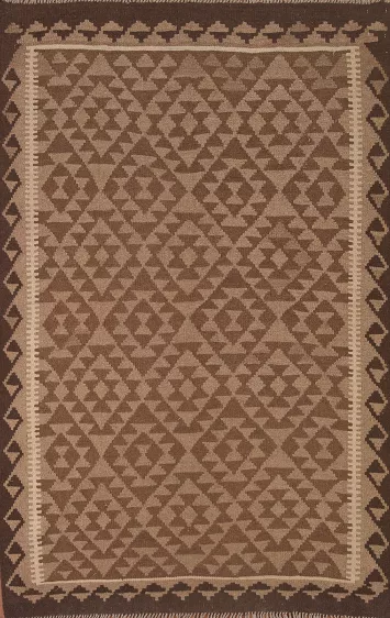 Reversible Wool Kilim Oriental Area Rug 5x7