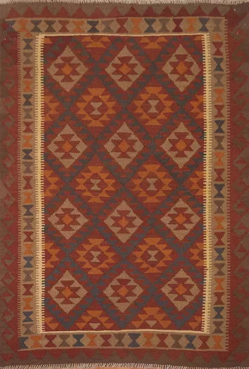 Geometric Kilim Oriental Area Rug 5x6