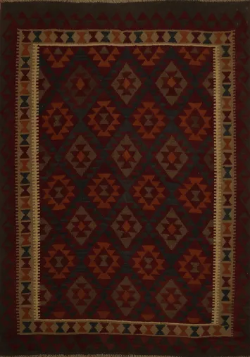 Colorful Diamond Kilim Area Rug 5x6 for a Striking Home Decor