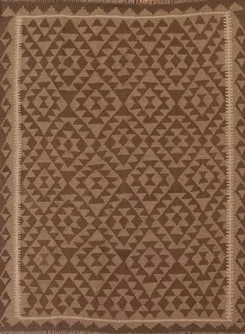 Reversible Wool Kilim Oriental Area Rug 5x7