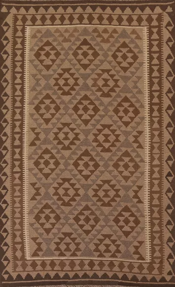 Brown Kilim Oriental Area Rug 5x8
