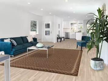 Brown Kilim Reversible Wool Area Rug 7x10