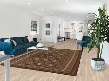 Brown Kilim Geometric Area Rug 7x9