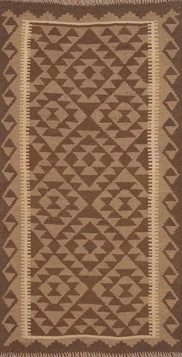 Geometric Kilim Oriental Runner Rug 3x7