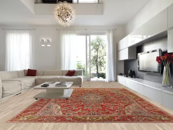 Pre-1900 Antique Vegetable Dye Sultanabad Persian Large Rug 12x17