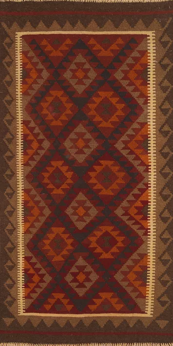 Hand Woven Kilim Oriental Runner Rug 3x7
