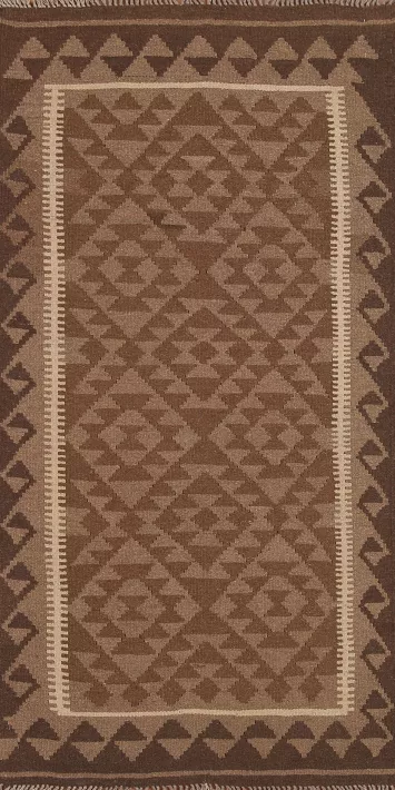 Geometric Kilim Oriental Runner Rug 3x7