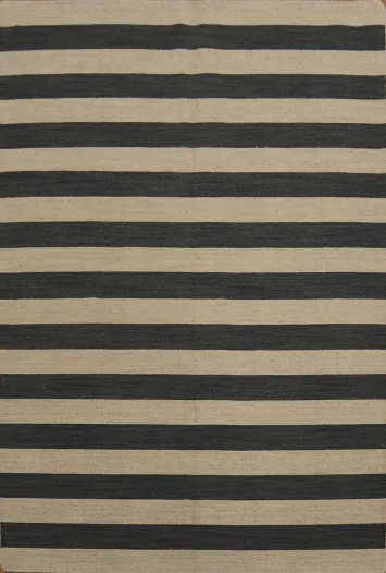 Striped Gabbeh Oriental Area Rug 6x8