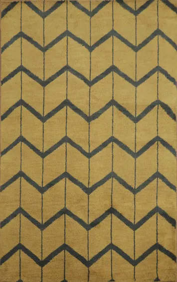 Chevron Moroccan Handmade Area Rug 5x8