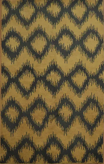 Handmade Trellis Modern  Area Rug 5x8