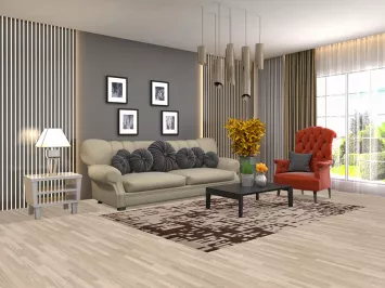 Abstract Oriental Area Rug 5x8