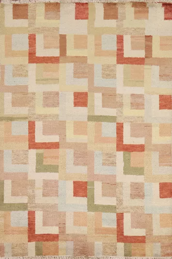 All-Over Gabbeh Geometric Area Rug 4x6