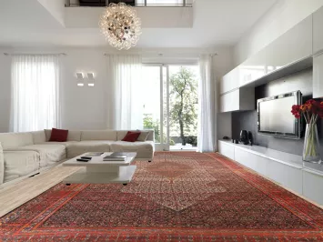 Pre-1900 Antique Vegetable Dye Bibikabad Persian Rug 14x31