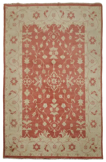 Warm Red Hued Rug Perfect for Cozy Living Area 5x8