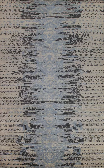 Wool Abstract Oriental Area Rug 9x13