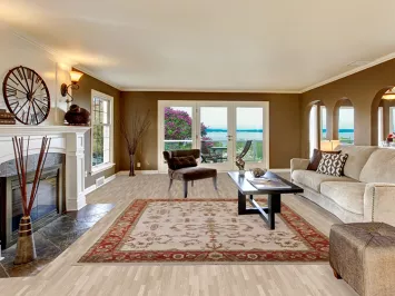 Ivory Agra Oriental Area Rug 8x10