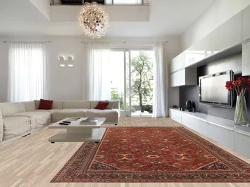 Pre-1900 Antique Mahal Vegetable Dye Persian Large Rug 10x18