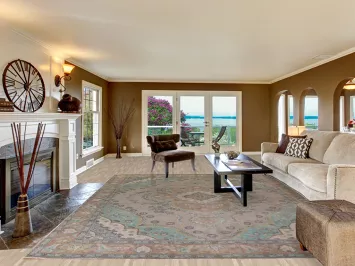 Distressed Wool Tabriz Persian Area Rug 10x13