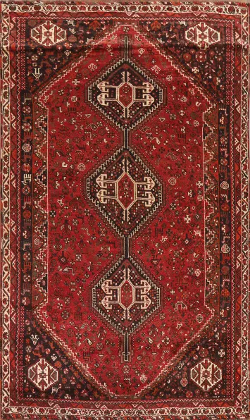 Tribal Red Shiraz Persian Area Rug 7x10