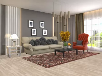 Garden Design Bakhtiari Persian Area Rug 5x10