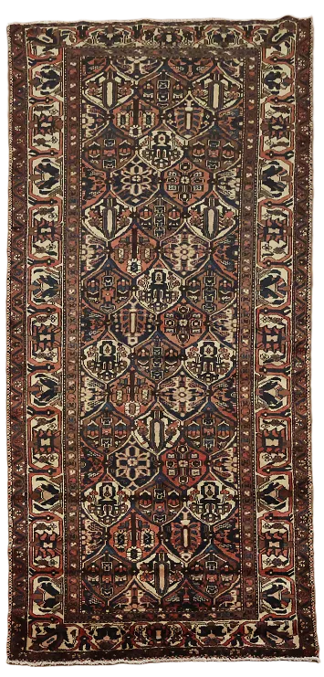 Authentic Traditional Garden Design Bakhtiari Persian Rug 5x10 ft