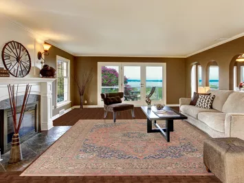 Vintage Wool Mashad Persian Area Rug 10x13