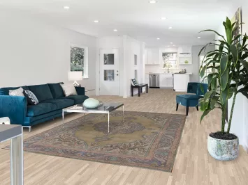 Distressed Tabriz Persian Area Rug 7x9