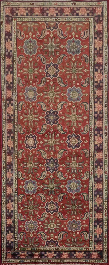 Elegant Sarouk Persian Runner Rug with Traditional Floral 4x11