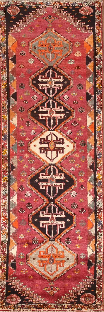 Vegetable Dye Shiraz Persian Runner Rug 3x10