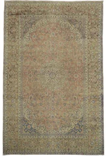 Vintage Charm and Elegance: Luxurious Handmade Persian Rug, 10x13