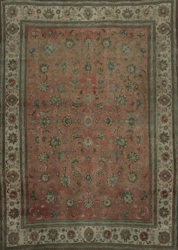 All-Over Tabriz Persian Large Rug 11x14