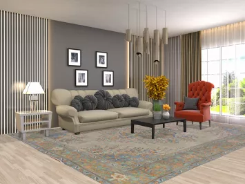 Over-Dyed Tabriz Persian Area Rug 10x13