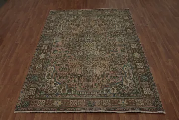 Vintage Pink Persian Rug with Intricate Traditional Patterns 7x10