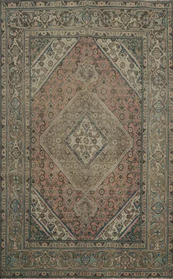Timeless Tabriz Persian Area Rug 6x9 with Ornate Geometric Designs