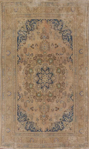 Handmade Mashad Persian Area Rug 6x9