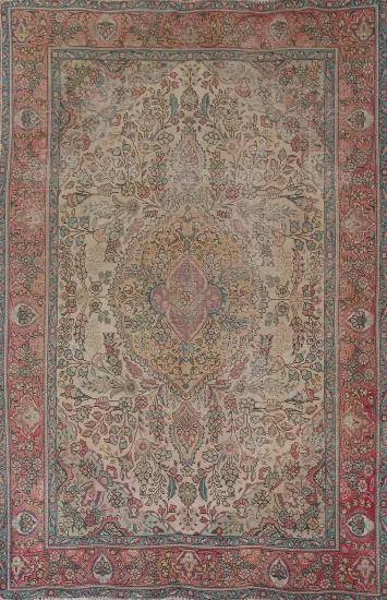 Vintage Wool Tabriz Persian Area Rug 6x9