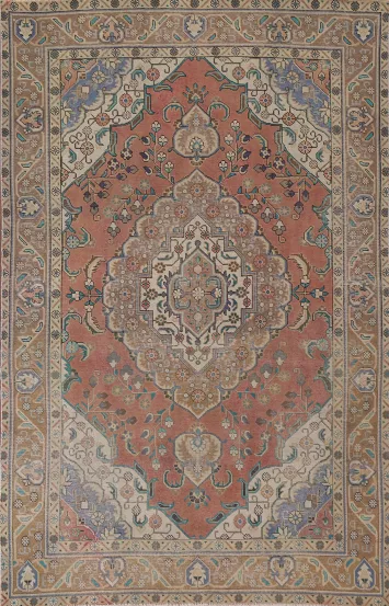Geometric Tabriz Persian Area Rug 6x10