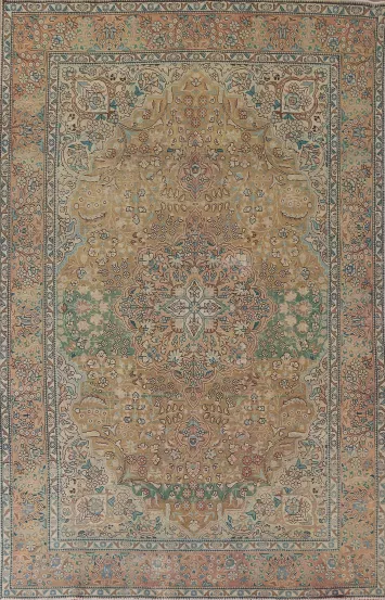 Distressed Tabriz Persian Area Rug 7x10