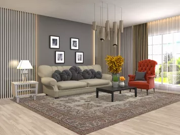 Vintage Tabriz Persian Area Rug 8x12