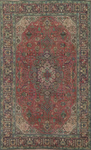 Geometric Tabriz Persian Area Rug 7x10