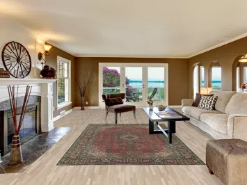 Geometric Tabriz Persian Area Rug 7x10