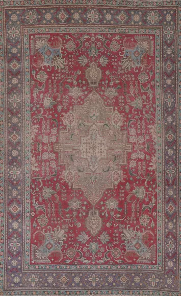 Handmade Wool Tabriz Persian Area Rug 6x10