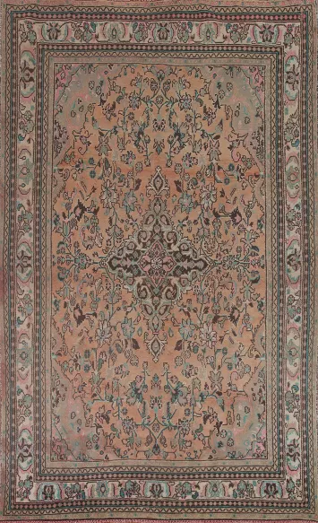 Vintage Wool Hamedan Persian Area Rug 7x10