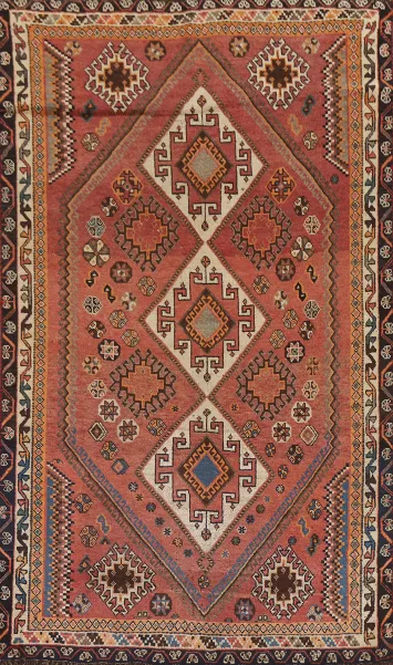 Vegetable Dye Shiraz Persian Area Rug 5x8