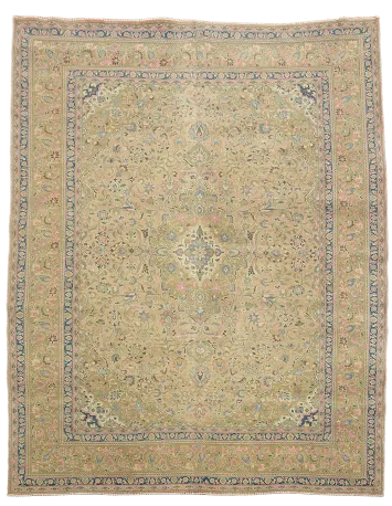Handmade Wool Mashad Persian Area Rug 10x13
